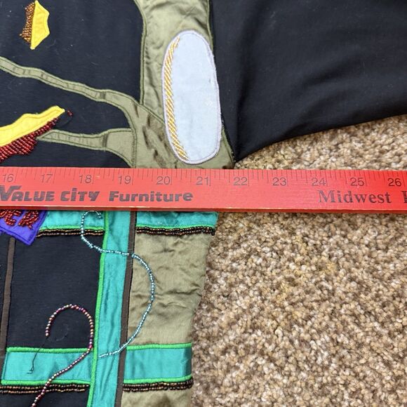 Vintage Halloween Fall Pumpkin Top Womens M Sequins Long Length - Picture 9 of 13